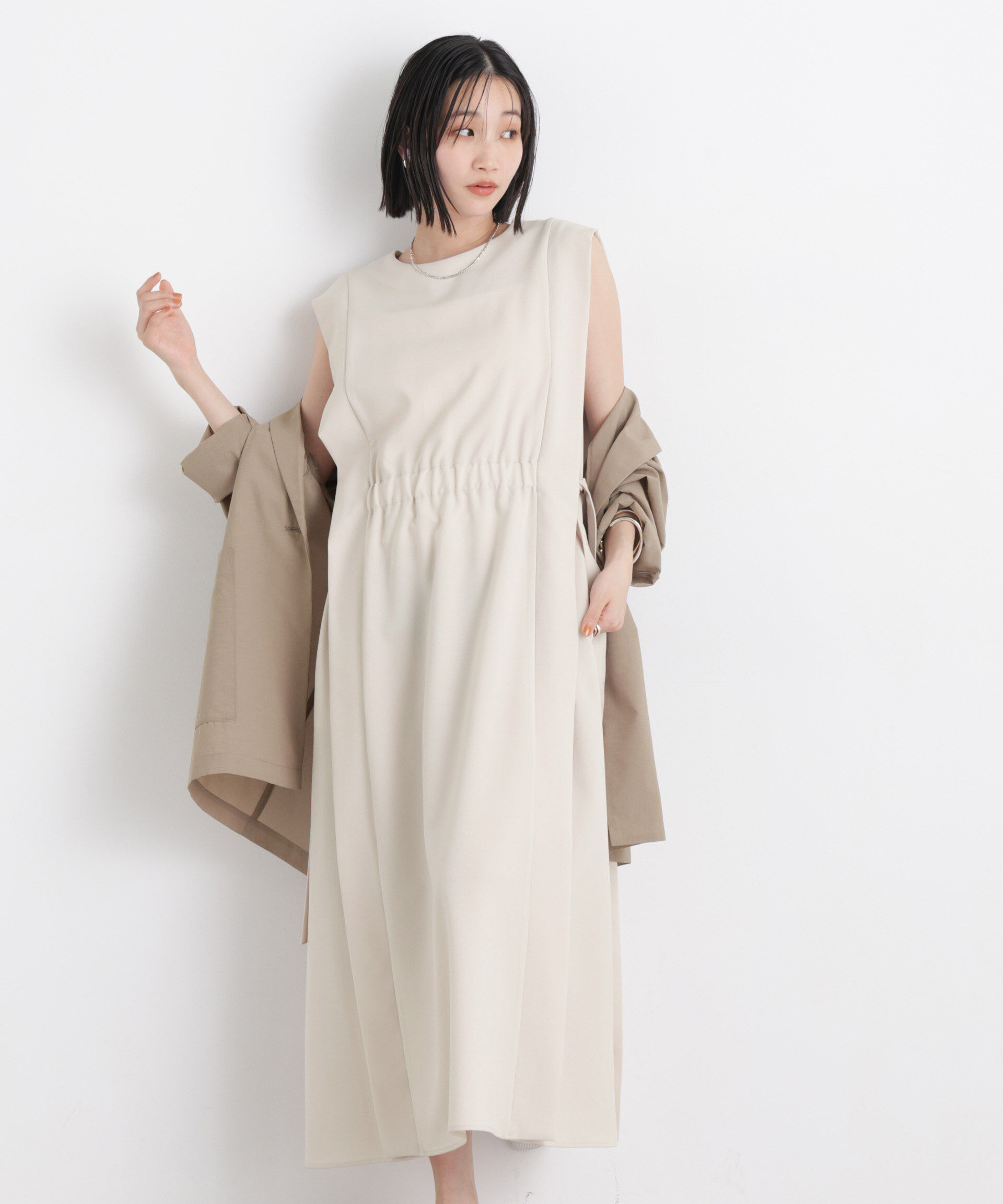 nano･universe「サイドリボンデザインノースリーブワンピース」|ワンピース|