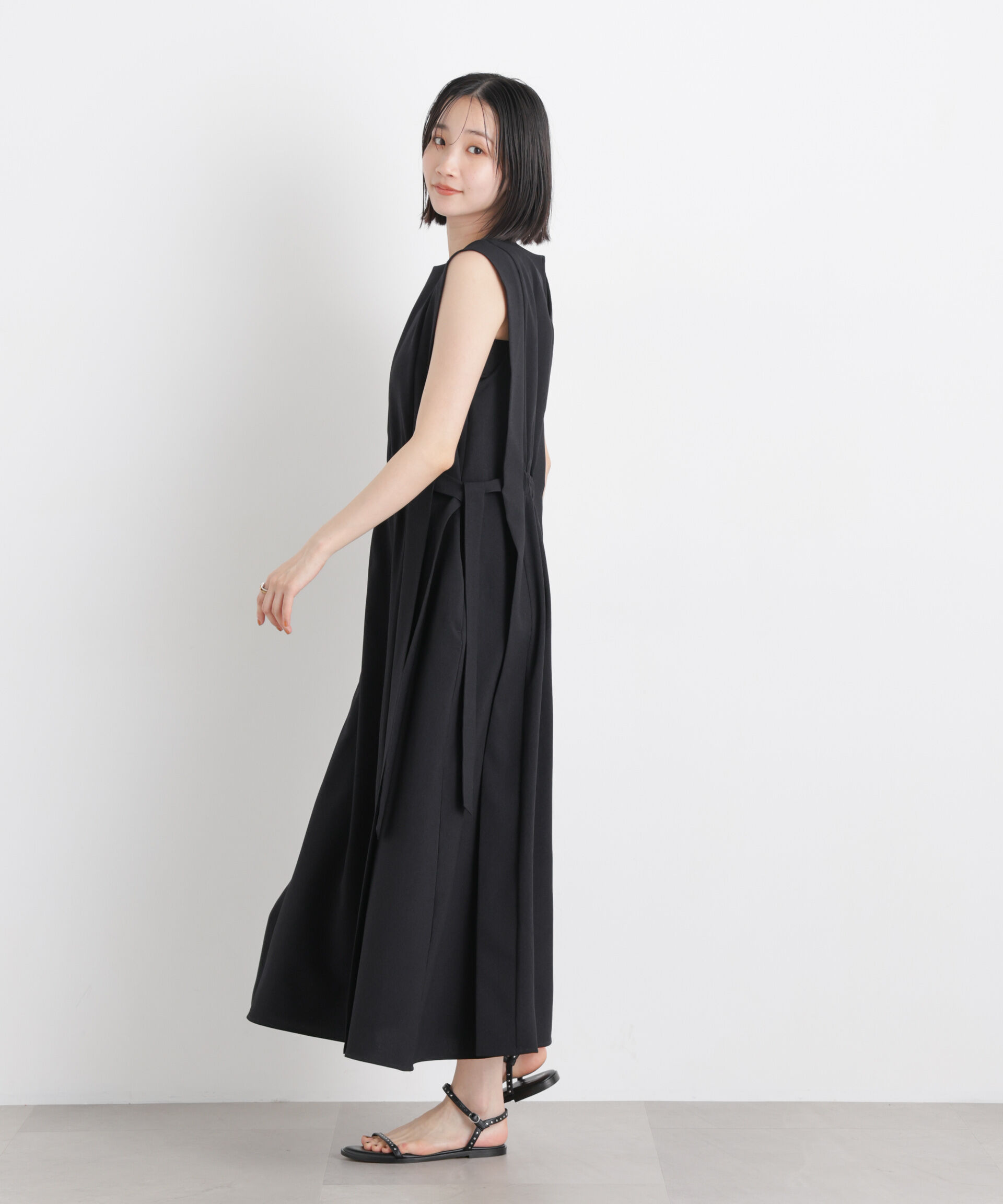 nano･universe「サイドリボンデザインノースリーブワンピース」|ワンピース|