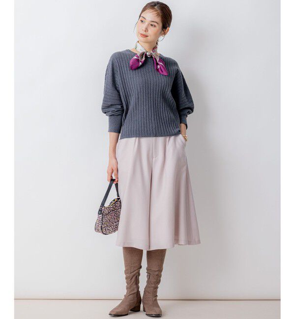 組曲「【WEB一部店舗限定】ウールジョーゼット キュロットパンツ」|キュロット|