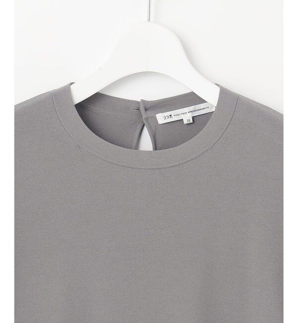 23区「【ご好評につきカラー追加/洗える】クロスコンビ パフスリーブ ニット」|ニット・セーター|