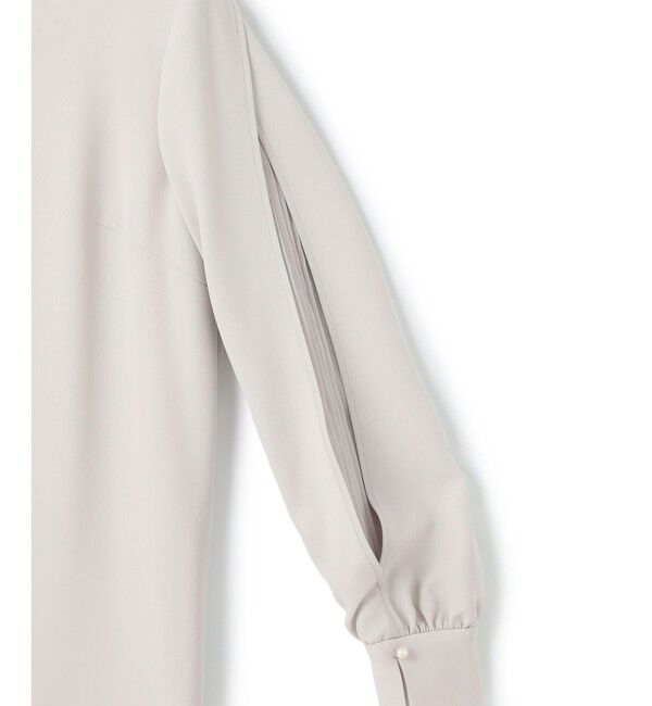 23区「【セットアップ対応】トリアセダブルジョーゼット スリットシフォンスリーブ ワンピース」|ワンピース|