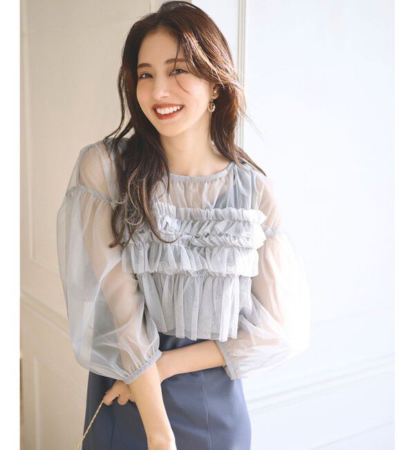 any SiS「【Lily Calin】チュールフリルトップス&times;ドレスセット」|ドレス|