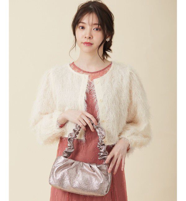 ANY SIS「ソフトギャザーパーティ バッグ」|ショルダー・メッセンジャー|シャンパン