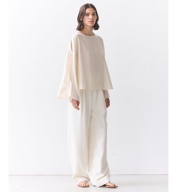 BEIGE,「PERIDOT / 2WAYスリーブ ドレープブラウス」|シャツ・ブラウス|