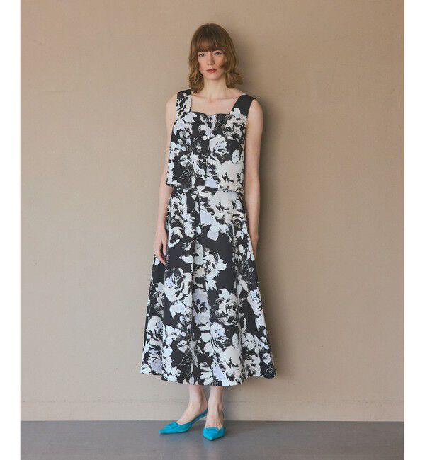 Grace Class「ボタニカルセパレートドレス」|スーツ|ブラック