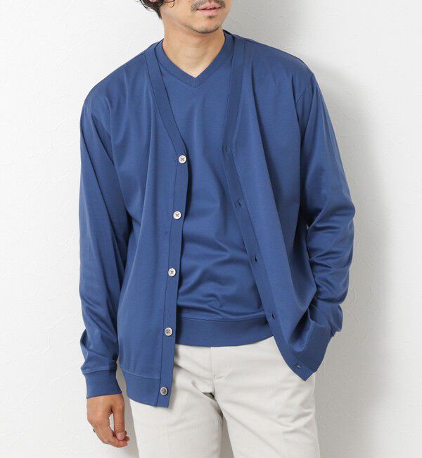 NOLLEY'S goodman「《ビジカジ対応》シルケットスムースドレスL/S V Tシャツ 25AW」|Tシャツ・カットソー|