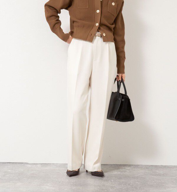 NOLLEY'S「ウォッシャブルウール調愛されセミワイドパンツ」|その他|