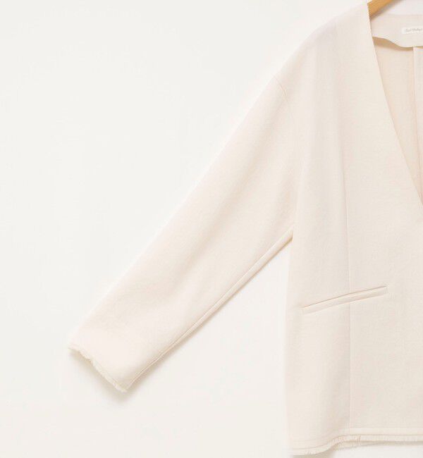 NOLLEY'S「ウォッシャブルFRINGE LIGHT JACKET」|ノーカラージャケット|