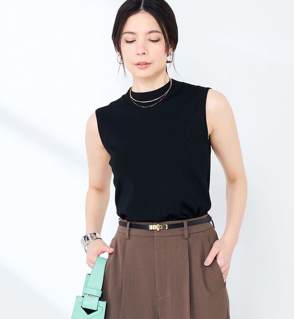 NOLLEY'S sophi「《手洗い可能》マルチファンクションハイネックノースリーブプルオーバー」|ニット・セーター|