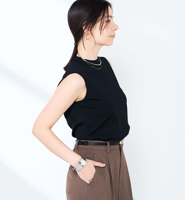 NOLLEY'S sophi「《手洗い可能》マルチファンクションハイネックノースリーブプルオーバー」|ニット・セーター|