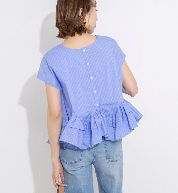 NOLLEY'S「ウオッシャブルペプラムフリル2WAY半袖ブラウス」|シャツ・ブラウス|