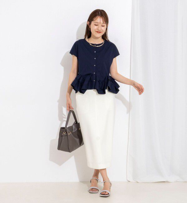 NOLLEY'S「ウオッシャブルペプラムフリル2WAY半袖ブラウス」|シャツ・ブラウス|