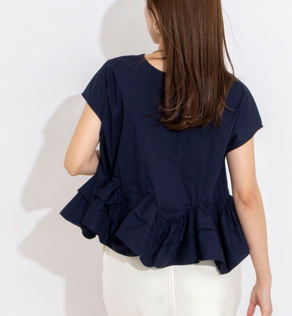 NOLLEY'S「ウオッシャブルペプラムフリル2WAY半袖ブラウス」|シャツ・ブラウス|