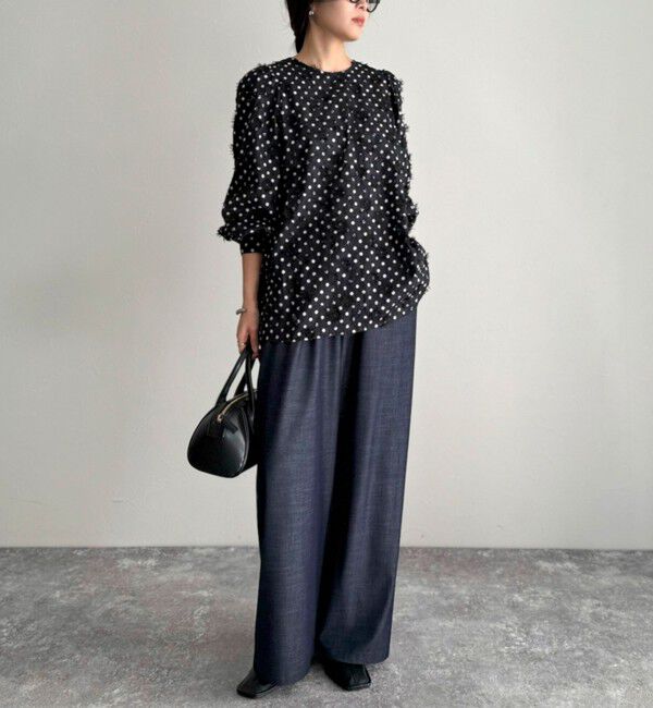 fredy emue「3D刺繍ドットチュニックブラウス」|シャツ・ブラウス|