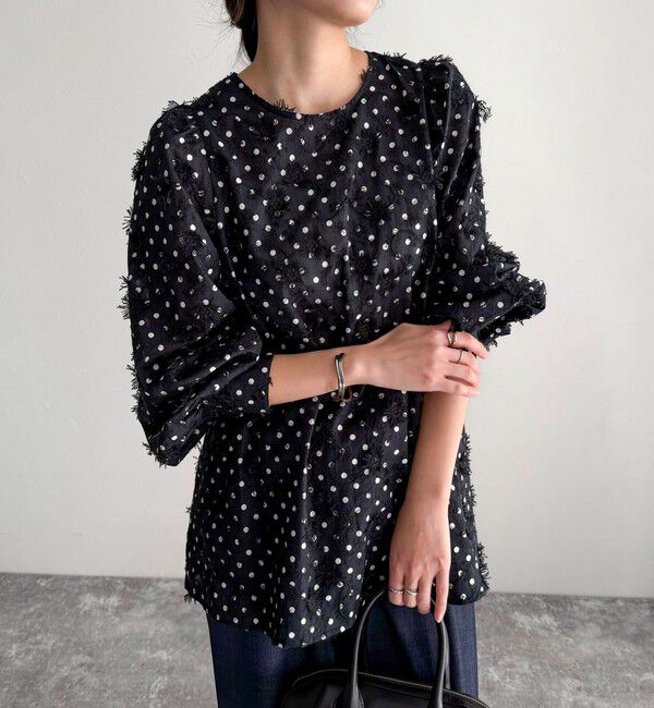 fredy emue「3D刺繍ドットチュニックブラウス」|シャツ・ブラウス|