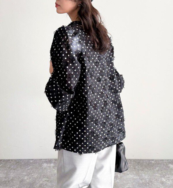 fredy emue「3D刺繍ドットチュニックブラウス」|シャツ・ブラウス|