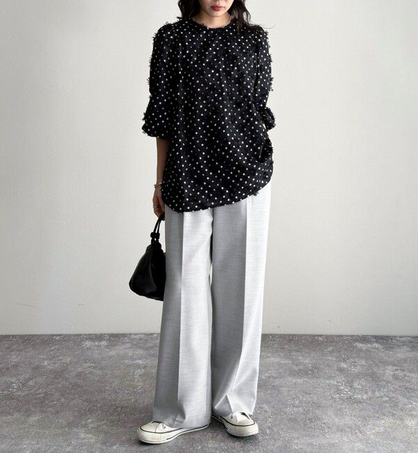 fredy emue「3D刺繍ドットチュニックブラウス」|シャツ・ブラウス|