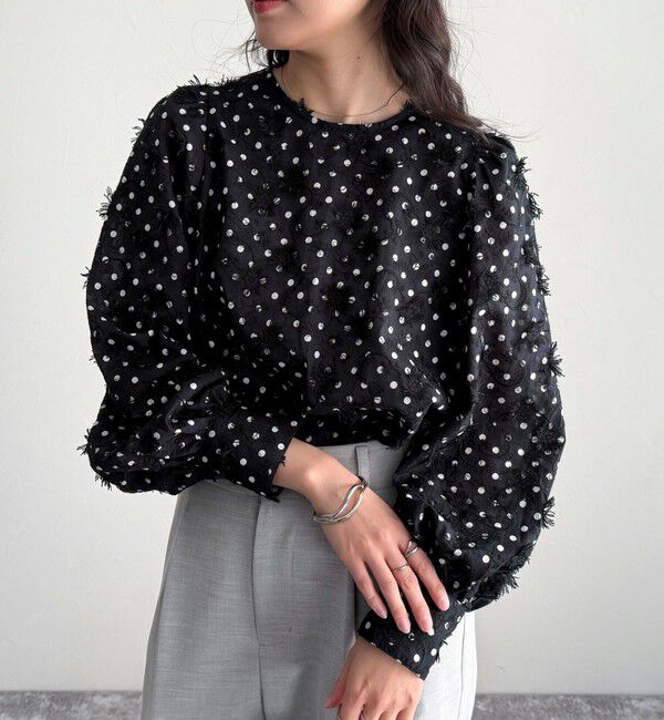 fredy emue「3D刺繍ドットチュニックブラウス」|シャツ・ブラウス|