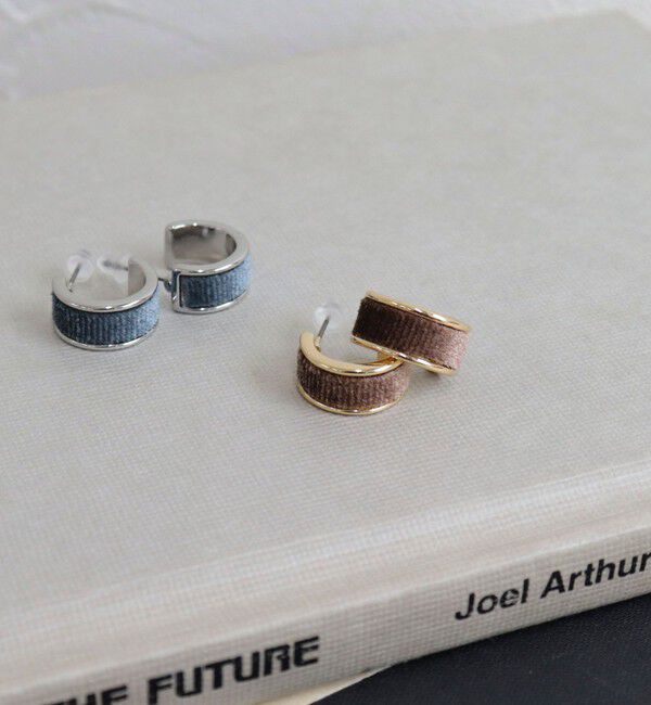 fredy emue「ベロアリングピアス」|ピアス|ブラウン