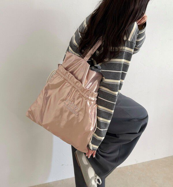 fredy emue「シャイニーアウトポケット刺しゅうトートバッグ」|トートバッグ|ベビーピンク