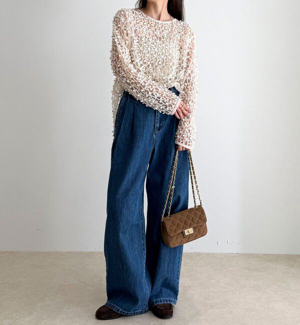 fredy emue「《セットアップ対応》フォーカスドット刺繍プルオーバー」|シャツ・ブラウス|