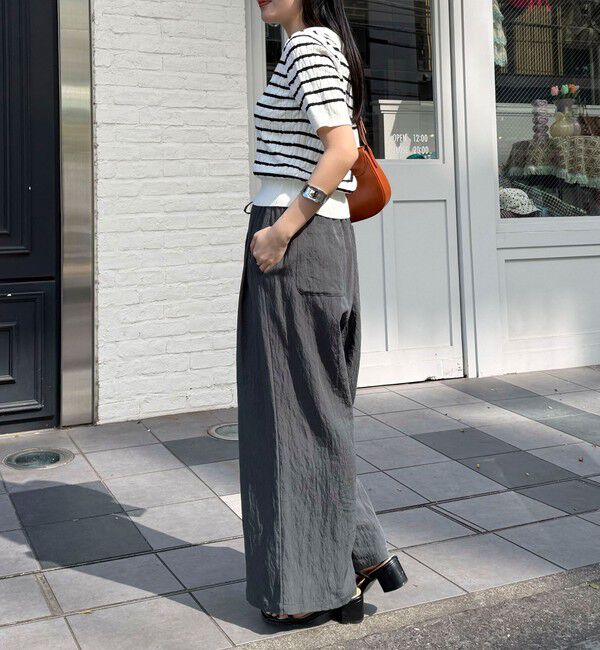 fredy emue「【大人気シリーズの新型登場！】FR刺しゅうケーブル柄半袖ポロ衿プルオーバーニット」|ニット・セーター|