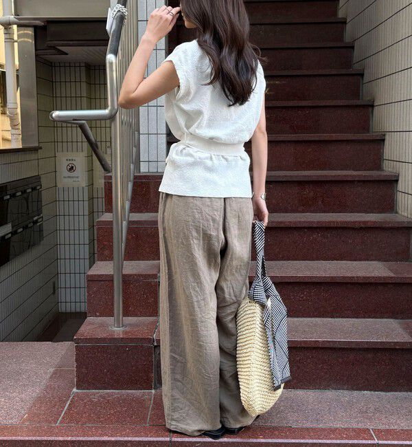 fredy emue「ベルト付きニットベスト」|ベスト・ジレ|