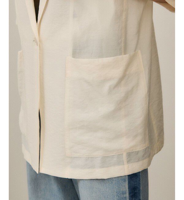 SALON adam et rope'「【WEB限定】シアーハーフスリーブジャケット［洗える・冷房対策］」|テーラードジャケット|