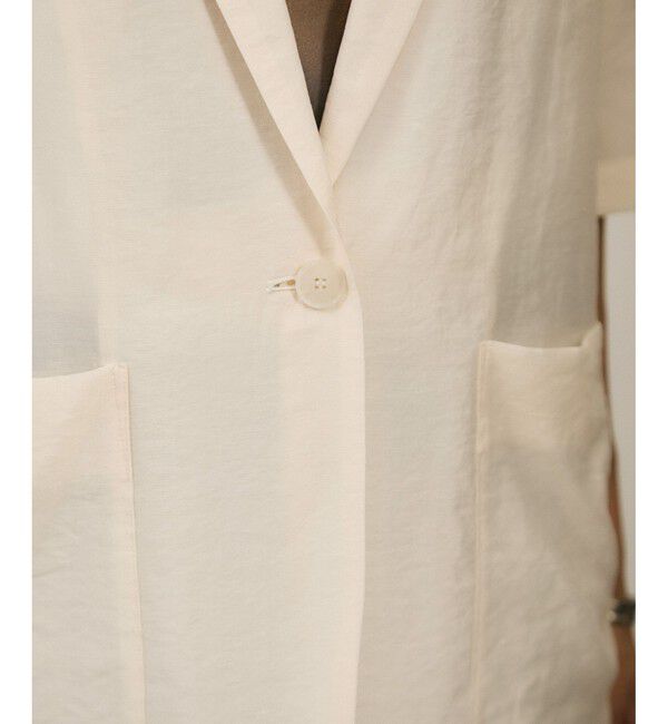 SALON adam et rope'「【WEB限定】シアーハーフスリーブジャケット［洗える・冷房対策］」|テーラードジャケット|