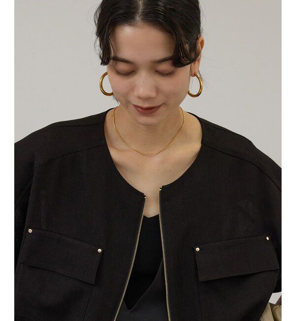 SALON adam et rope'「【WEB限定】ハーフスリーブドロストライトブルゾン」|ブルゾン・スタジャン|