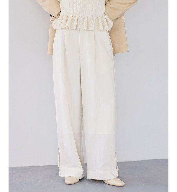 VIS「エアタンロールアップパンツ/イージーケア・防シワ」|チノ|