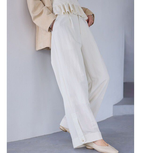 VIS「エアタンロールアップパンツ/イージーケア・防シワ」|チノ|キナリ(16)