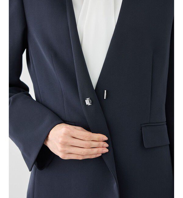 Rope&rsquo;Picnic「360&deg;ウルトラストレッチ ノーカラージャケット/UVカット・花粉ガード・入卒式・セットアップ対応」|ノーカラージャケット|