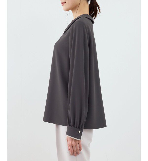 Rope&rsquo;Picnic「配色ダブルカラーブラウス」|シャツ・ブラウス|