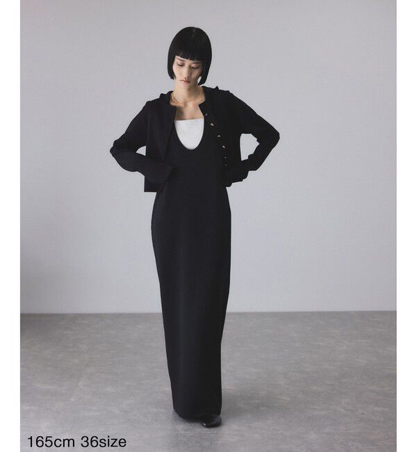 ADAM ET ROPE'「セレクトレングスクルーネックニットカーディガン」|カーディガン|