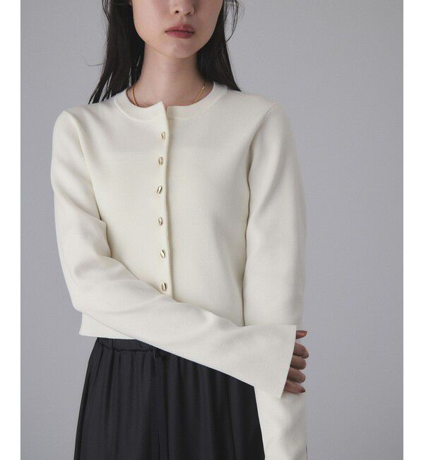 ADAM ET ROPE'「セレクトレングスクルーネックニットカーディガン」|カーディガン|