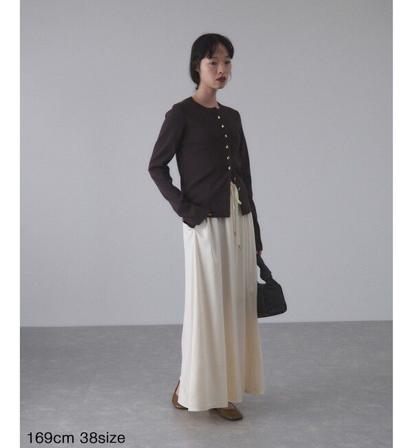 ADAM ET ROPE'「セレクトレングスクルーネックニットカーディガン」|カーディガン|