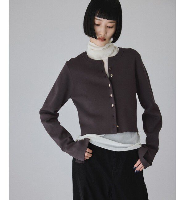 ADAM ET ROPE'「セレクトレングスクルーネックニットカーディガン」|カーディガン|