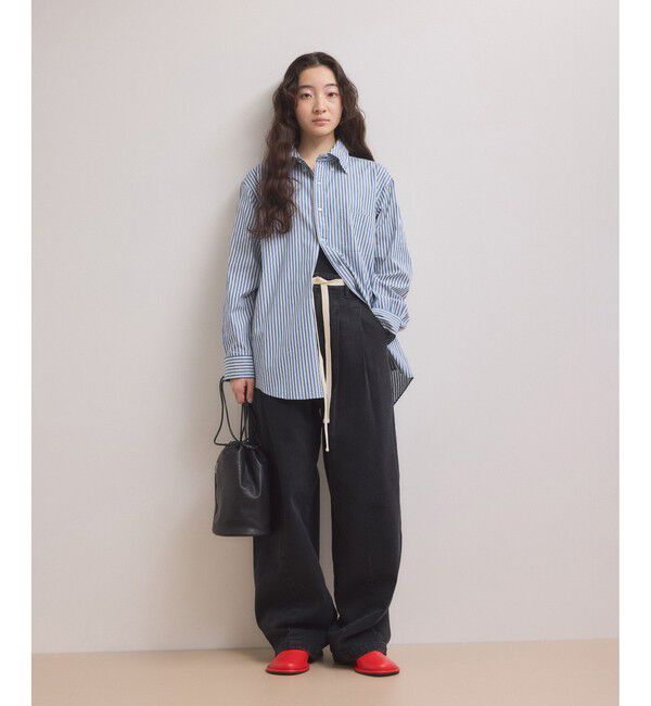 ADAM ET ROPE'「【WEB限定】2タックカーブデニムパンツ」|デニム|