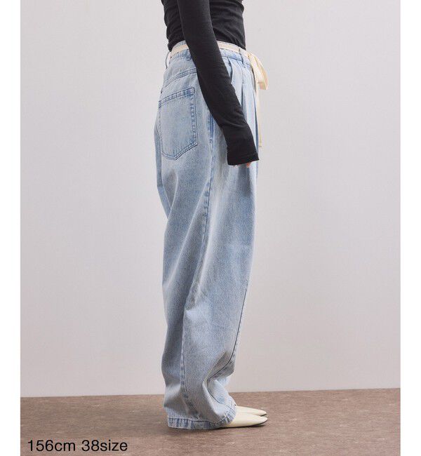 ADAM ET ROPE'「【WEB限定】2タックカーブデニムパンツ」|デニム|