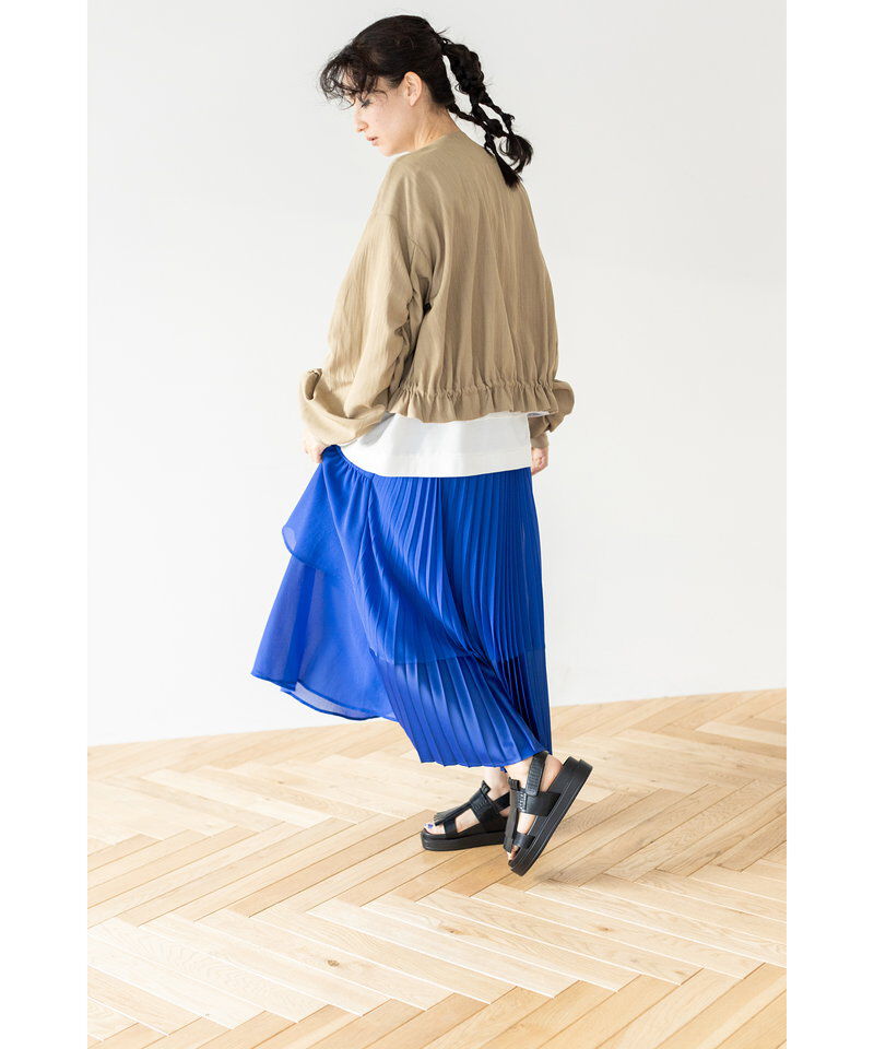  「ギャザージップブルゾン」|ブルゾン・スタジャン|