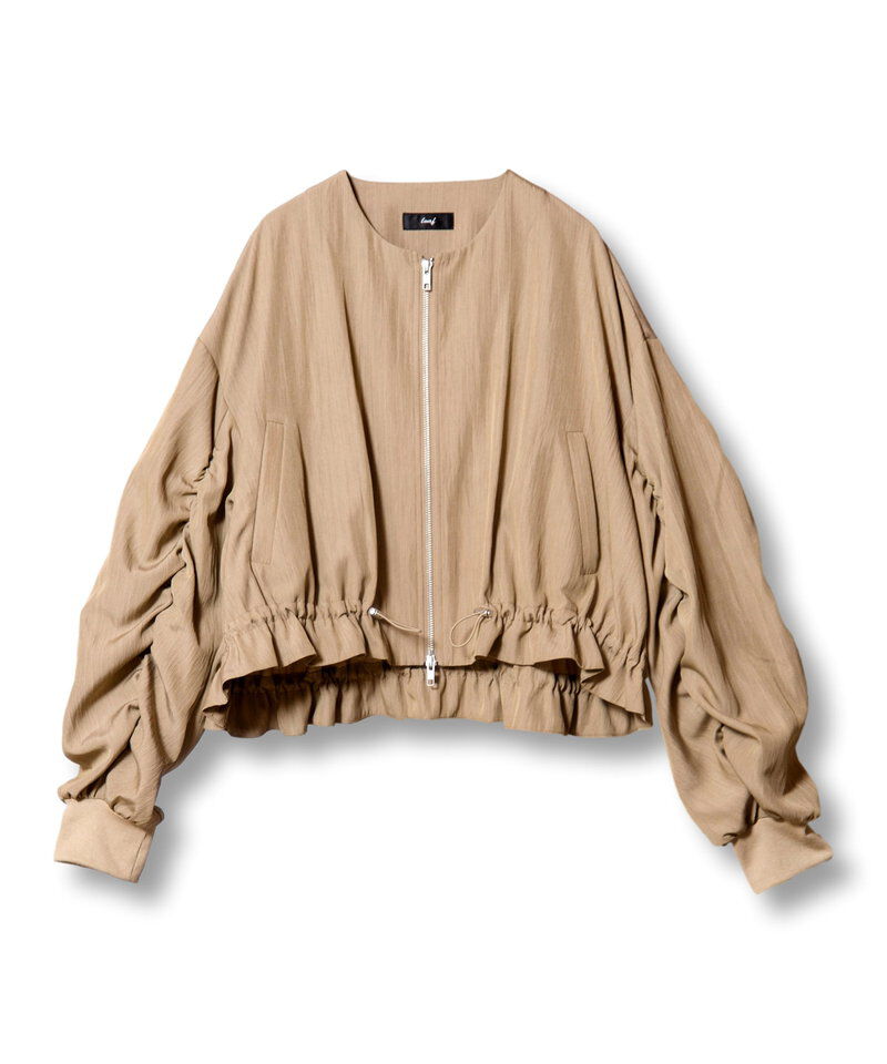  「ギャザージップブルゾン」|ブルゾン・スタジャン|