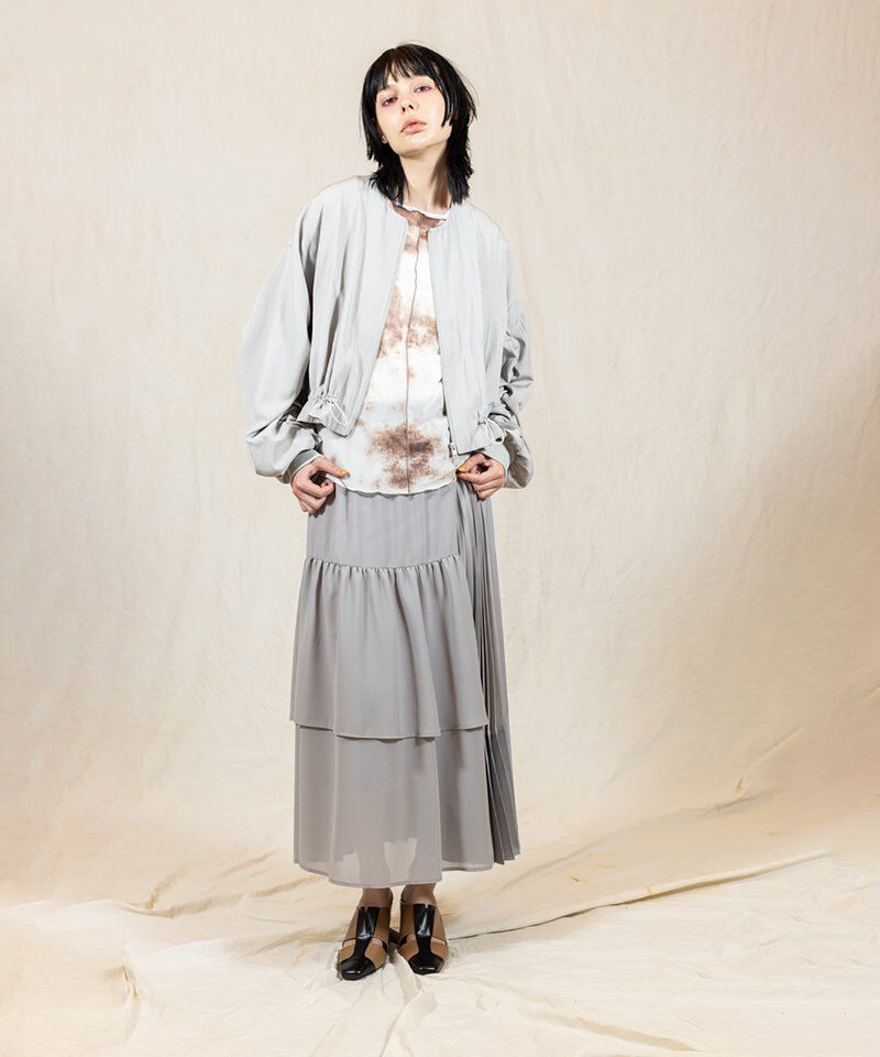  「ギャザージップブルゾン」|ブルゾン・スタジャン|