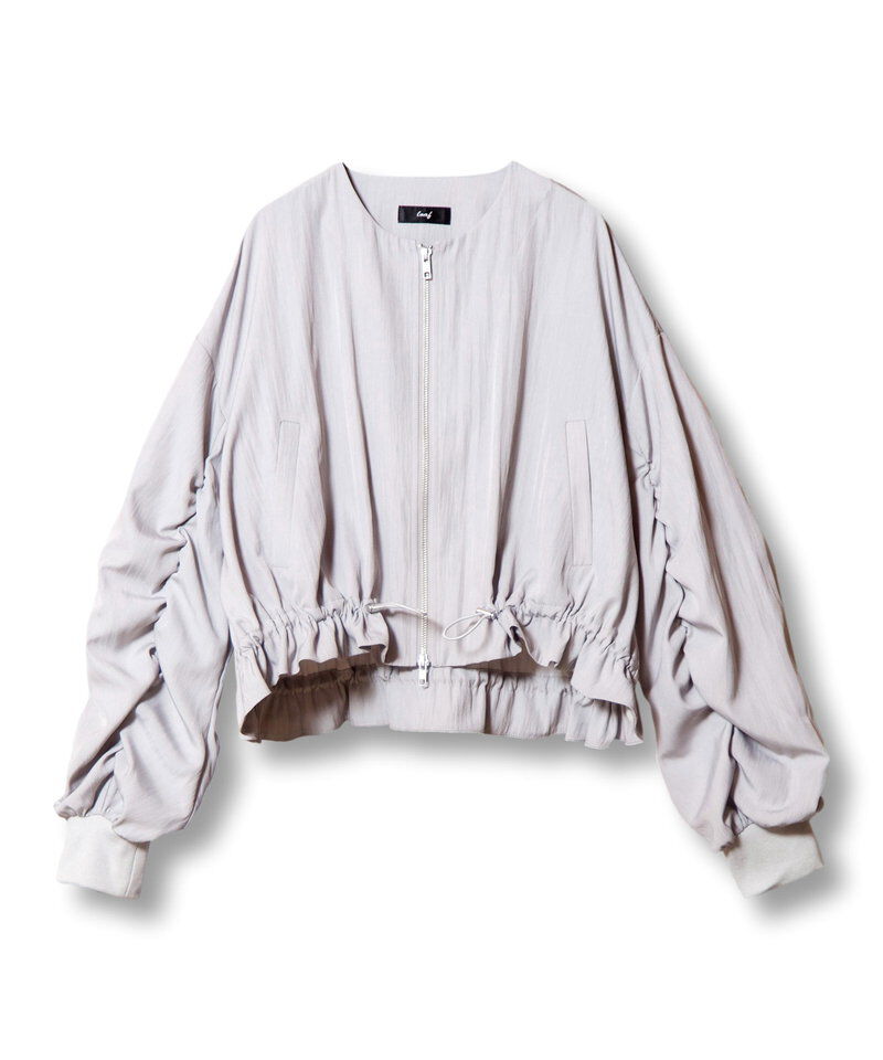  「ギャザージップブルゾン」|ブルゾン・スタジャン|