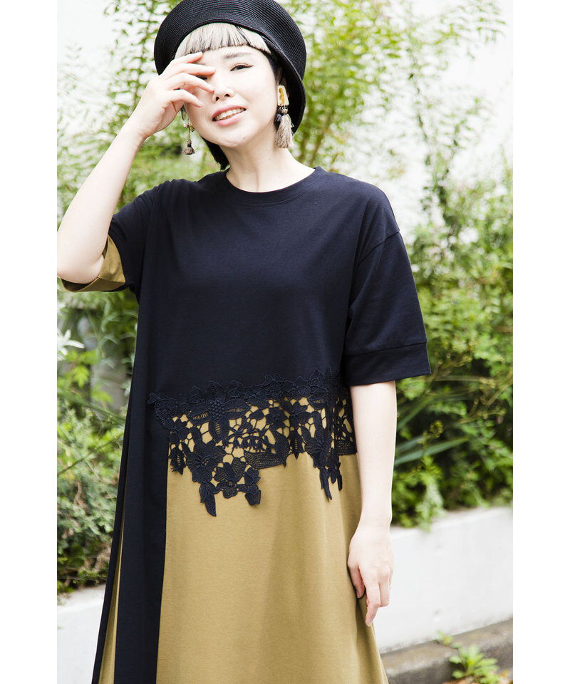  「レースモチーフワンピース」|ワンピース|