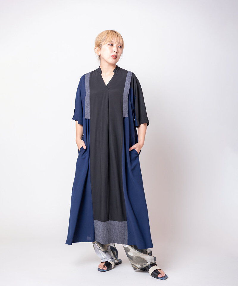  「バイカラータックワンピース」|ワンピース|