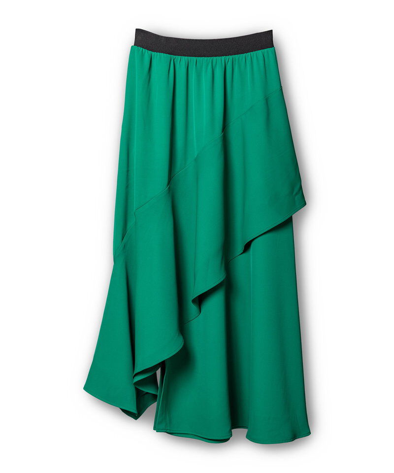  「アシンメトリー切替スカート」|スカート|