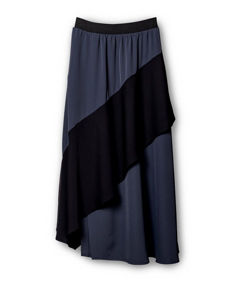  「アシンメトリー切替スカート」|スカート|
