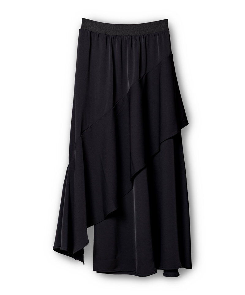  「アシンメトリー切替スカート」|スカート|