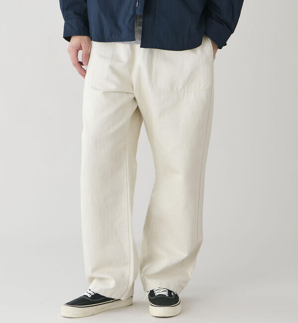 DANTON「DANTON | コットンリネンツイル イージーパンツ MEN」|チノ|ECRU